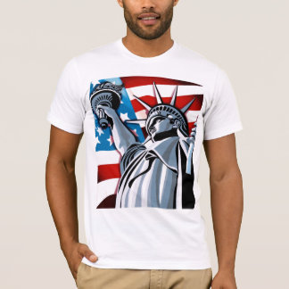 Dame Liberty Standing Strong u. stolzes T-Shirt