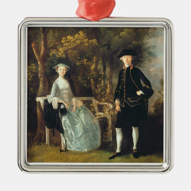 Dame Lloyd und ihr Sohn Thomas Gainsborough-|, Silbernes Ornament (Vorne)