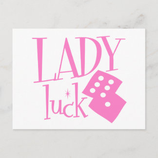 Dame Luck Dice Postkarte