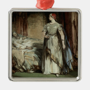 Dame Macbeth, 1850 Silbernes Ornament