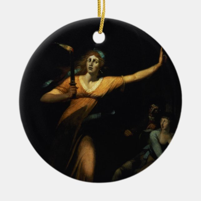 Dame Macbeth Sleepwalking, 1783 (Öl auf Leinwand) Keramikornament (Vorne)