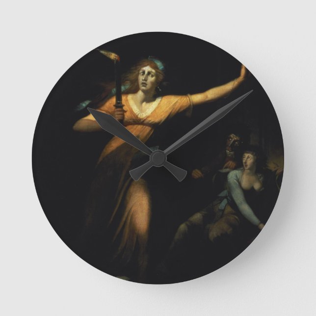 Dame Macbeth Sleepwalking, 1783 (Öl auf Leinwand) Runde Wanduhr (Vorderseite)