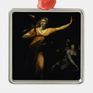 Dame Macbeth Sleepwalking, 1783 (Öl auf Leinwand) Silbernes Ornament