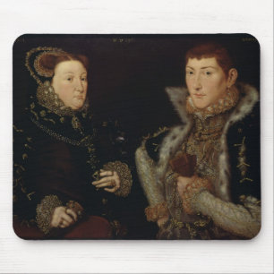 Dame Mary Nevill und ihr Sohn Gregory Fiennes Mousepad