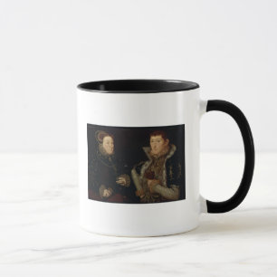Dame Mary Nevill und ihr Sohn Gregory Fiennes Tasse