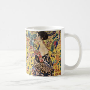 Dame mit einem Fächer von Gustav Klimt Kaffeetasse