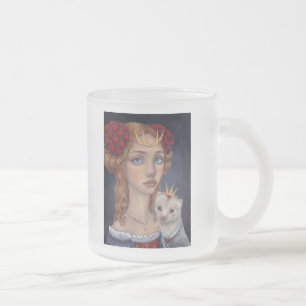 Dame mit einem Frettchen Mattglastasse