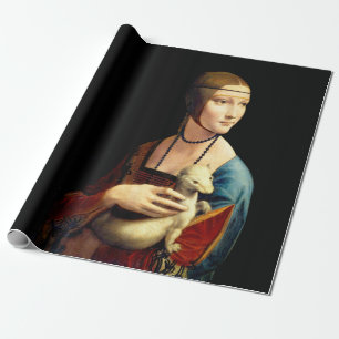 Dame mit einem Hermelin von Leonardo Da Vinci Geschenkpapier