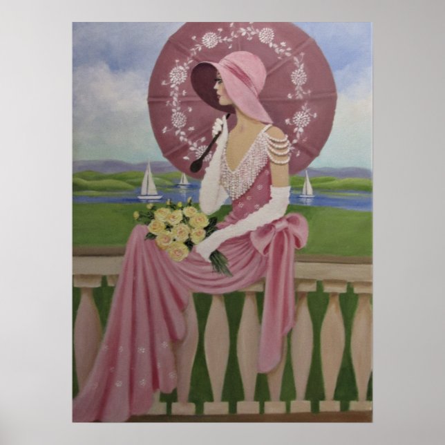 DAME MIT EINEM SONNENSCHIRM POSTER (Vorne)