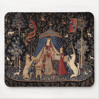 Dame mit Einhorn-Mauspad - Mittelalterliches Einho Mousepad