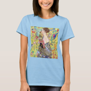 Dame mit Fächer von Gustav Klimt, Vintage Japonism T-Shirt
