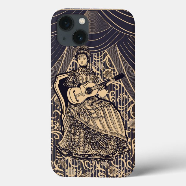 Dame mit Gitarre Case-Mate iPhone Hülle (Rückseite)