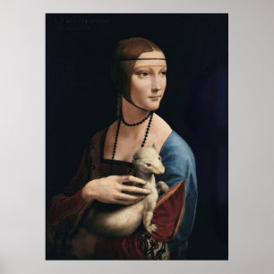 Dame mit Hermelin Poster