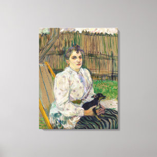 Dame mit Hund Leinwanddruck