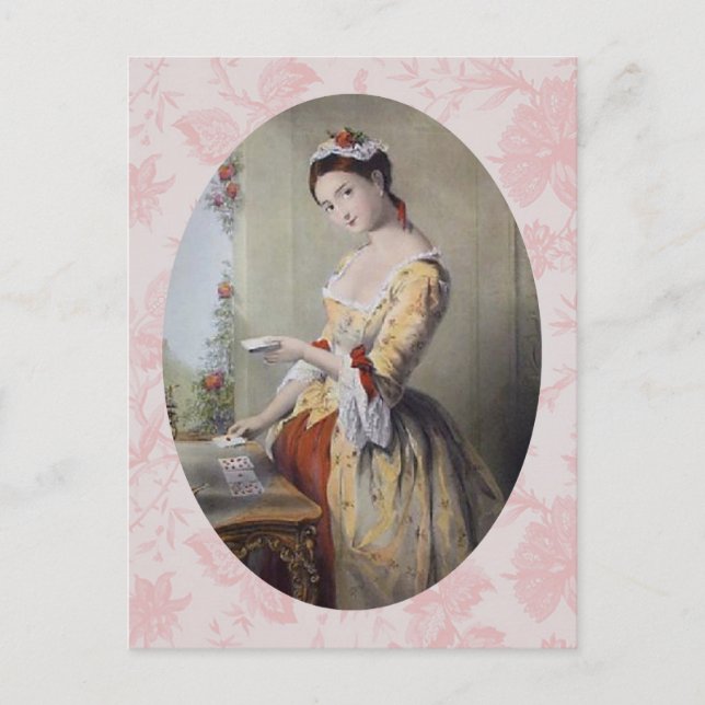Dame mit Karten (Vorderseite)