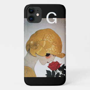 DAME MIT ROTEM ROSEN-MONOGRAMM Case-Mate iPhone HÜLLE