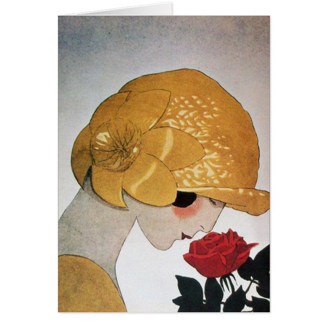 DAME MIT ROTER ROSE (Vorne)