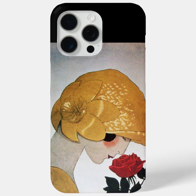DAME MIT ROTER ROSE Case-Mate iPhone HÜLLE (Rückseite)