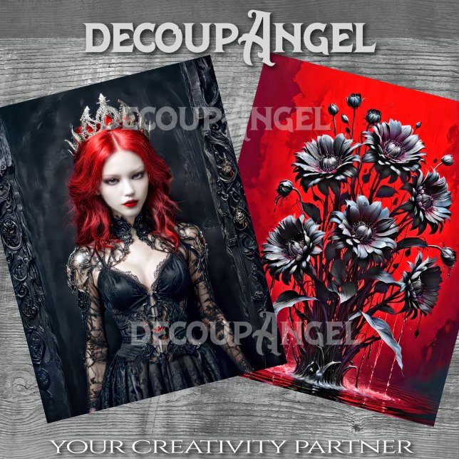 Dame of Darkness - Decoupage - Seidenpapier (Von Creator hochgeladen)