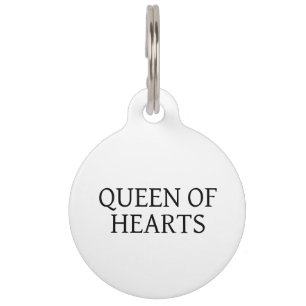 Dame of Hearts Custom Black Dog ID Round Pet Tag Haustiermarke