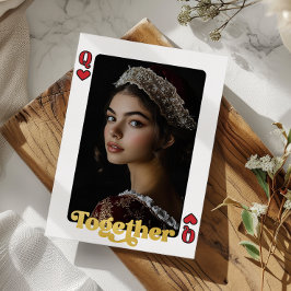 Dame of Hearts Custom Foto Valentinstag Folien Feiertagskarte
