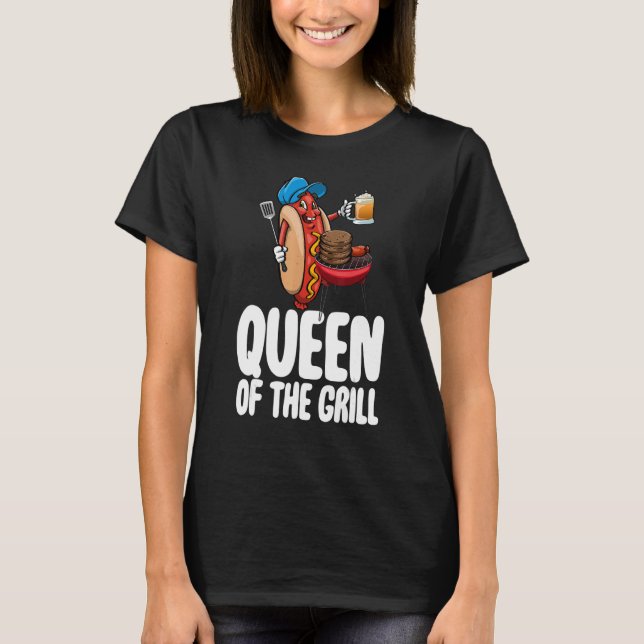 Dame of the Grills Women Feinschmecker Wurst Liebe T-Shirt (Vorderseite)