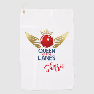 Dame of the Lanes Custom Bowling Towel Golfhandtuch