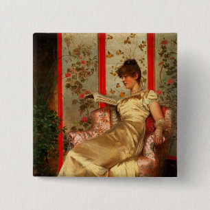Dame Reading Button
