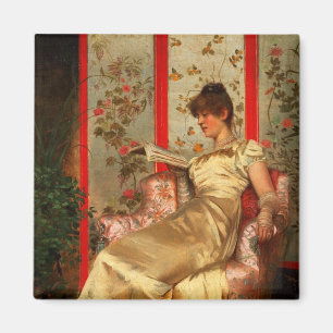 Dame Reading Magnet