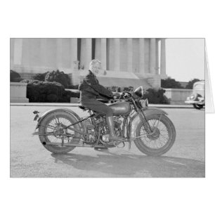 Dame Riding Motorcycle, 1937