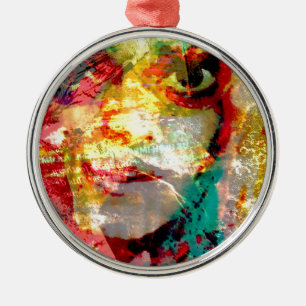 Dame Silbernes Ornament