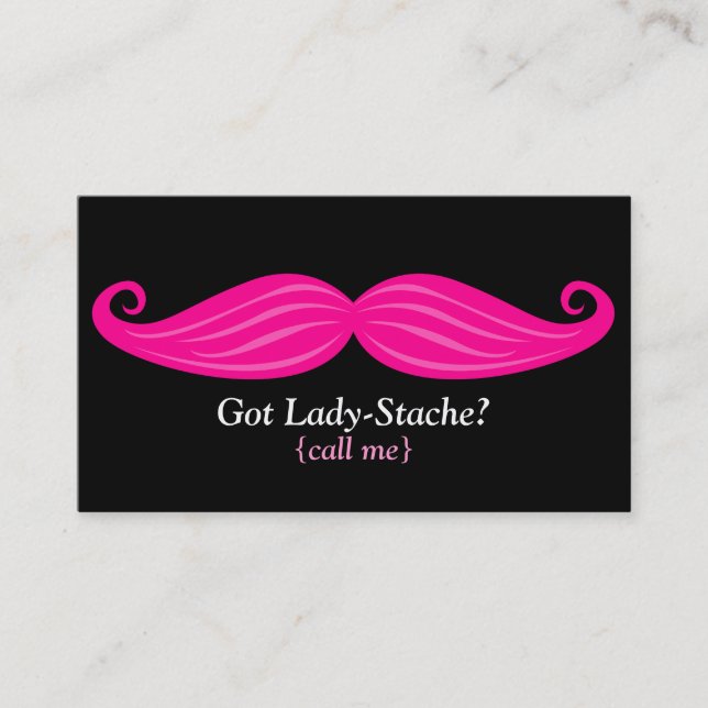 Dame-Stache Bizcard Visitenkarte (Vorderseite)