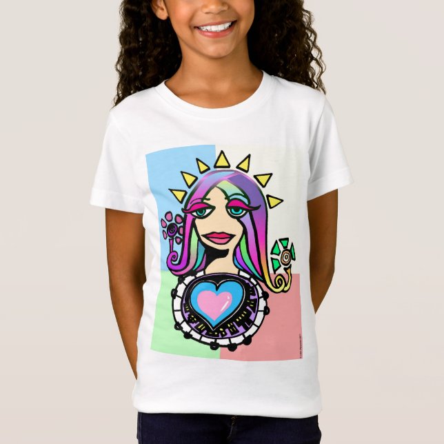Dame Sunshine Heart: Version 3 T-Shirt (Vorderseite)