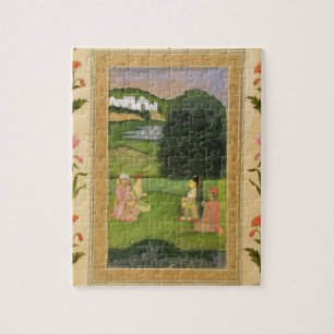 Dame und Begleiter, die Musik an Sonnenuntergang, Puzzle