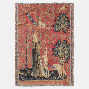 DAME UND EICHHORN Löwe,Fantasieblumen,Tiere Decke
