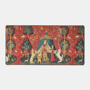 DAME UND EICHHORN Löwe,Fantasy Blumen,Tiere Schreibtischunterlage