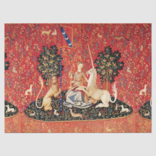 DAME UND EICHHORN Löwe,Fantasy Blumen,Tiere Seidenpapier