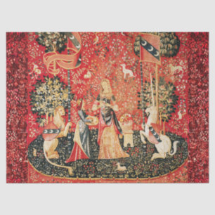 DAME UND EICHHORN Löwe,Fantasy Blumen,Tiere Seidenpapier