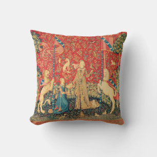 DAME UND EINHORN Löwe,Fantasy Blumen,Tiere Kissen