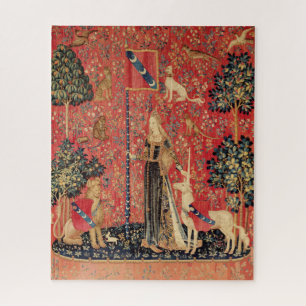 DAME UND EINHORN Löwe,Fantasy Blumen,Tiere Puzzle