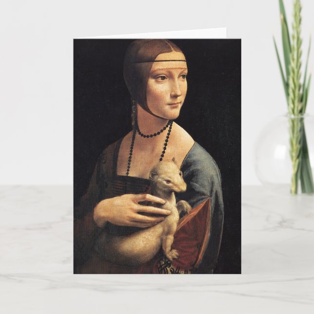 Dame und Ermine Karte (Vorderseite)