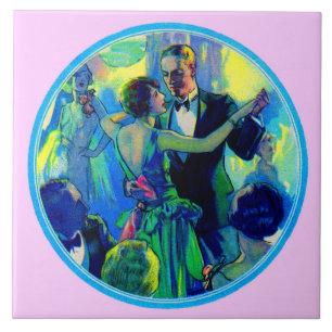 Dame und Gentleman der 1920er Jahre auf der Tanzfl Fliese