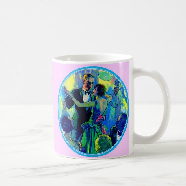 Dame und Gentleman der 1920er Jahre auf der Tanzfl Kaffeetasse (Rechts)