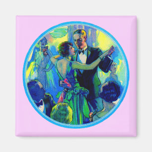 Dame und Gentleman der 1920er Jahre auf der Tanzfl Magnet