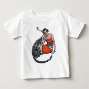 Dame und Leopard Baby T-shirt