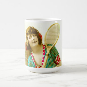 Dame und Tennis Tasse