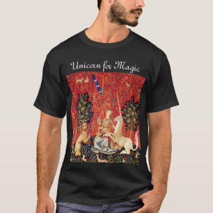 DAME UND UNICORN FÜR MAGISCHE Fantasie-Blumen, T-Shirt