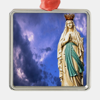 Dame von Lourdes Silbernes Ornament