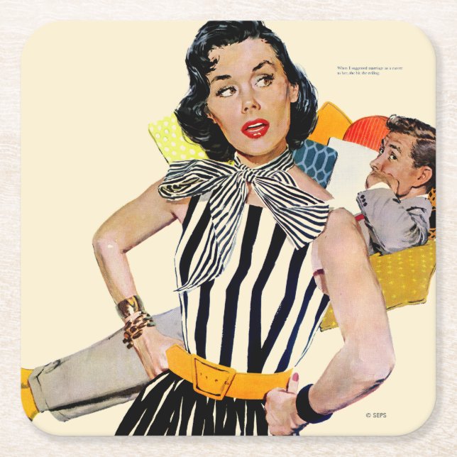 Dame Was Insulted 2 Rechteckiger Pappuntersetzer (Vorderseite)