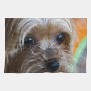 Dame Yorkshire Terrier Geschirrtuch